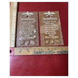 2 plastic Indian prayer wall plaques vintage