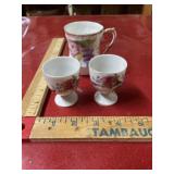 Vintage tea cup / creamer and egg cups Japan,