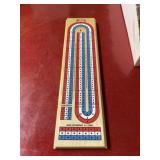Bicycle 4x15 wood cribbage board with pegs