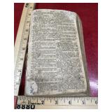 Old German Bible missing cover, missing pages