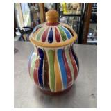 Vintage signed ceramic canister