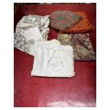 Vintage linens, stains present