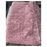 Vintage pink blanket for bed 216x80