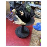Black faux bird house/feeder for decoration