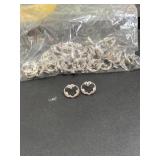 Commercial lot silver tone dolphin heart earrings