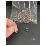 Commercial lot silver tone seahorse earrings with