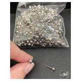 Commercial lot silver tone ball earrings