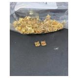 Commercial lot gold tone tiger/lion earrings with