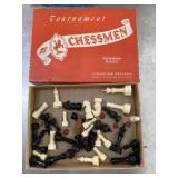 Vintage unsearched chessmen chess game