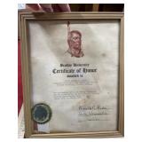 1955 Vintage Bradley University certificate of