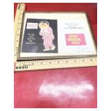 Framed funny greeting card