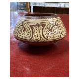 Vintage brown and white pottery bowl