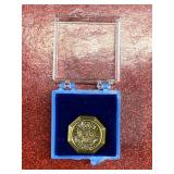 Civil service length of service pin with case 10y