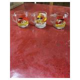 3 McDonaldï¿½s Garfield glass mugs 1978 vintage