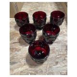 AVON Cape Cod Collection ruby red diamond pattern
