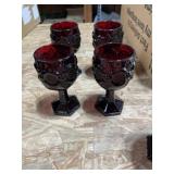 AVON Cape Cod Collection ruby red diamond pattern