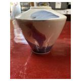 Vintage flowered design pottery vase