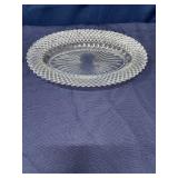 English Hobnail glass 7x10 oval deep tray