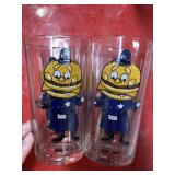 2 vintage McDonald big mac glass cups