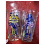 2 vintage McDonald glass cups mayor Mc cheese &