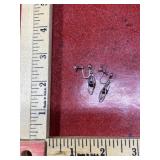 Vintage screw on silver tone earrings with blue