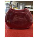 Vintage maroon ceramic vase