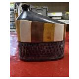 Vintage multicolored stoneware jug