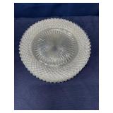 6 English Hobnail glass 8.5-inch salad plates