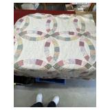 Vintage quilt 84 x 100 inches some stains