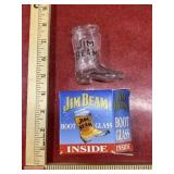 Jim Beam boot shot glass in box