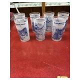 5-inch West Virginia souvenir glasses, set of 7