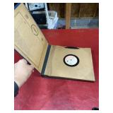 Vintage records in vintage notebook some damaged