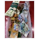 Box full with nature decorations