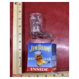 Jim Beam boot shot glass in box