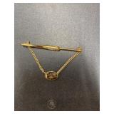 Vintage gold tone tie bar
