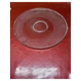 17 inch diameter round glass tray