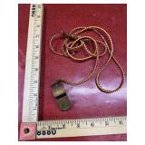 Vintage metal military whistle
