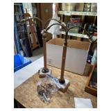 Pair of MCM electric lamps, marble base, 25