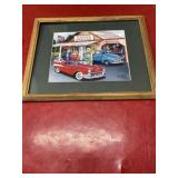 12x15 framed picture Gregï¿½s Garage signed &