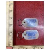 2 clear Eubankï¿½s Amoco key chains