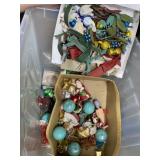 Box full with vintage Christmas decor/ornaments