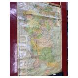 vintage political map of the USSR 27x43in