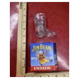Jim Beam boot shot glass in box