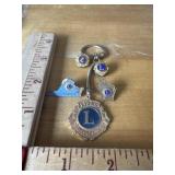 VIntage LIONS Pin Key Chain Lot