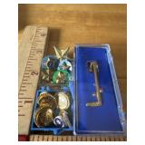 Vintage lapel pin lot tie bar mix organization