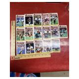Vintage Redskins football trading cards