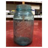 Vintage blue tinted glass Ball Perfect Mason Jar