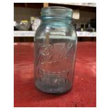 Vintage blue tinted glass Ball Perfect Mason Jar