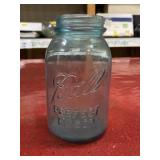 Vintage blue tinted glass Ball Perfect Mason Jar