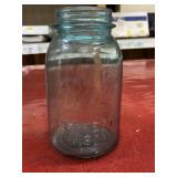 Vintage blue tinted glass Ball Perfect Mason Jar